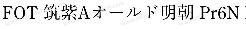 FOT 筑紫Aオールド明朝 Pr6N E Regular字体转换